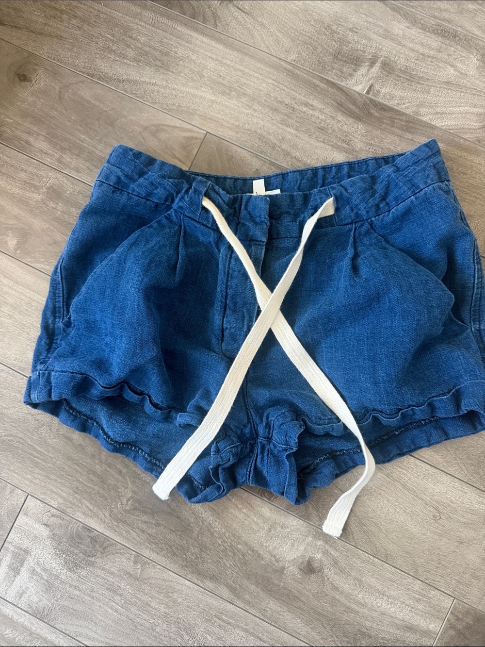 Wilfred Blue High-Waist Drawstring Shorts